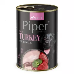 PIPER s krůtou a brokolicí, konzerva pro psy 400g
