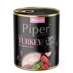 NEW PIPER s krůtou a brokolicí, konzerva pro psy 800 g