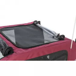 Vozík za kolo, S: 56 × 64 × 61/125 cm, do 15 kg, šedá/červená TRIXIE