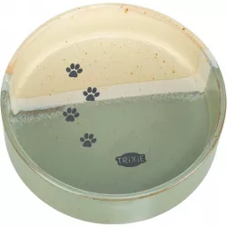 Miska, keramická, 0,2 l/průměr 12 cm, zelená/béžová TRIXIE