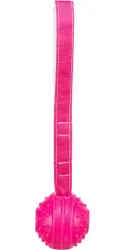 Soft & Strong, míček s poutkem, TPR, 27 cm, růžová