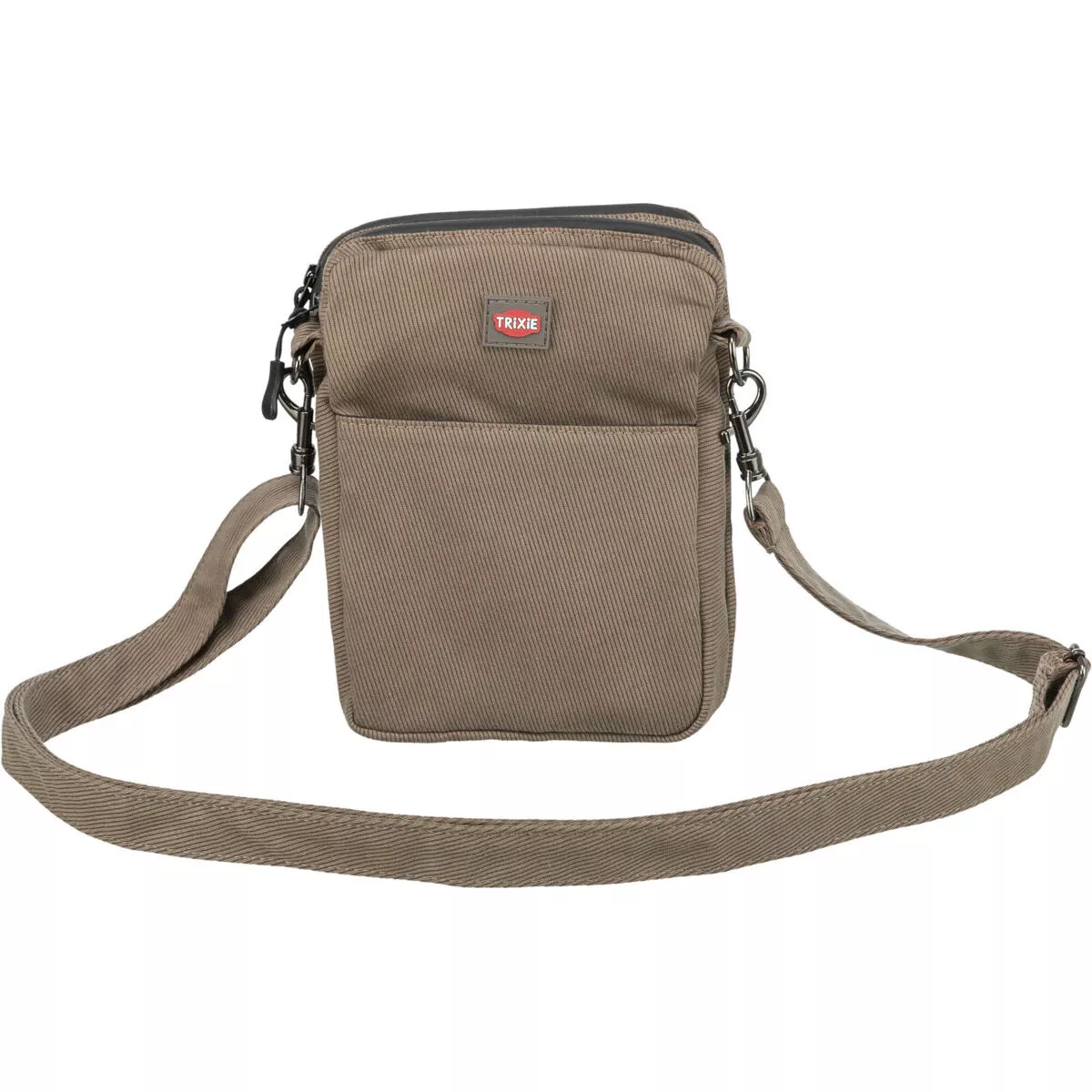 Taštička na pamlsky ø 16 × 21 cm, manšestrový vzhled, polyester, hnědá TRIXIE