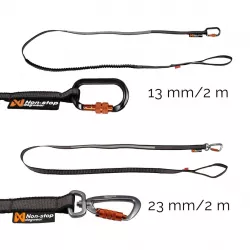 Vodítko Touring bungee leash 1,2m/13mm - šedá Loype
