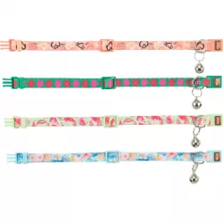 Obojek pro kočky, Flower Power, 19–31 cm/10 mm, různé barvy