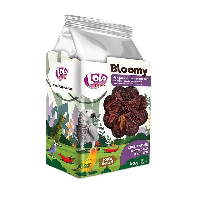 BLOOMY chilli papričky pro papoušky a exoty, 40 g LOLO