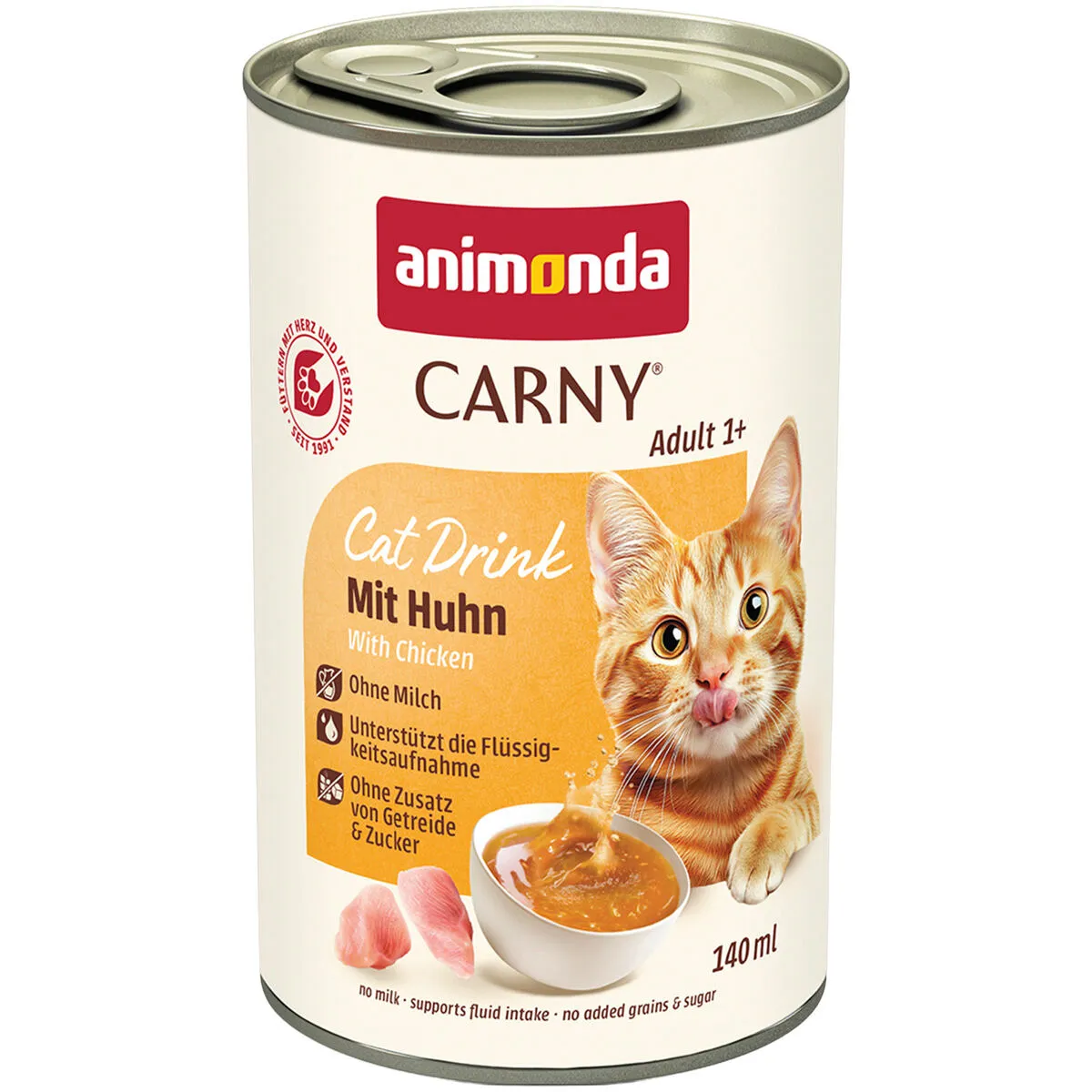 Carny Cat Drink nápoj pro kočky s kuřecím masem, 140 ml Animonda