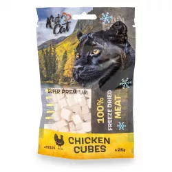 KIDCAT SUPER PREMIUM 100% freeze dried CHICKEN CUBES - kuřecí maso mrazem sušené, 25 g