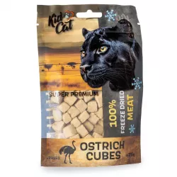 KIDCAT SUPER PREMIUM 100% freeze dried OSTRICH CUBES - pštrosí maso mrazem sušené, 25 g