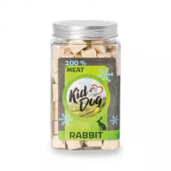 KIDDOG Super Premium 100% freeze dried RABBIT CUBES - čistá králičí svalovina sušená mrazem 70 g