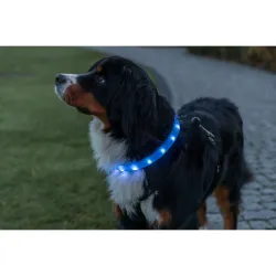 USB svítící obojek PLOCHÝ L-XL 70cm/30 mm modrý TRIXIE USB svítící obojek PLOCHÝ L-XL 70cm/30 mm modrý TRIXIE