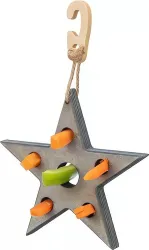 Xmas Snack Star - hvězda na pamlsky, hračka pro hlodavce, 14 x 17 cm, šedá TRIXIE
