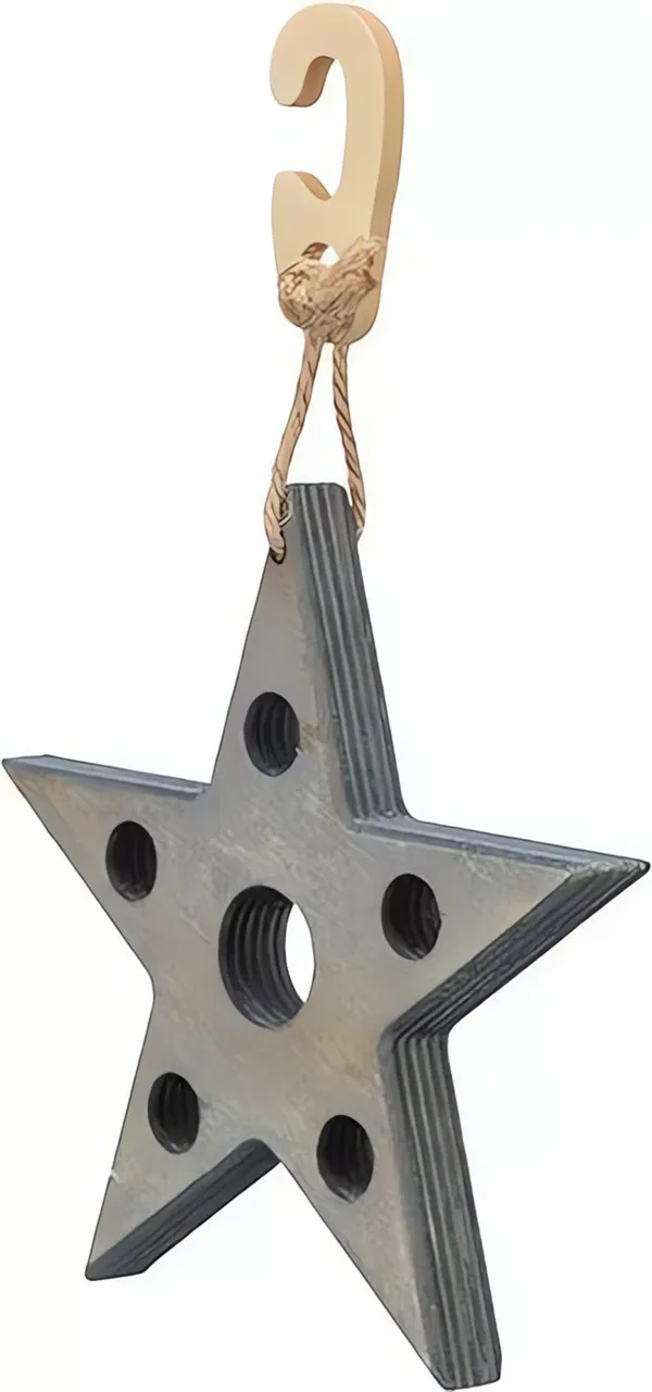 Xmas Snack Star - hvězda na pamlsky, hračka pro hlodavce, 14 x 17 cm, šedá TRIXIE