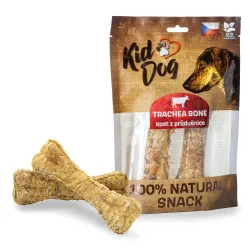 KIDDOG 100% Natural Snack, buvolí průdušnice ve tvaru kosti 15 cm / 200 g (2 ks)