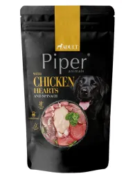 NEW PIPER s kuřecími srdíčky a špenátem, kapsička pro psy 150 g