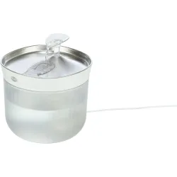 Pitná fontánka Aqua Clear, 2,5 l/18 × 16 × 18 cm, plast/nerezová ocel, bílá TRIXIE