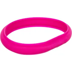 USB svítící obojek PLOCHÝ, růžový TRIXIE