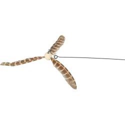 Hrací prut s pružinou a peříčky, 90 cm, dřevo/kov/peří TRIXIE