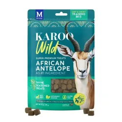 KAROO Wild African Antelope THYME, tréninkové kousky, antilopa s tymiánem, 113 g Montego Pet Nutrition