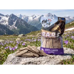KIDDOG B.A.R.F. 100 % Lamb Lung freeze dried - jehněčí plíce sušené mrazem 120 g