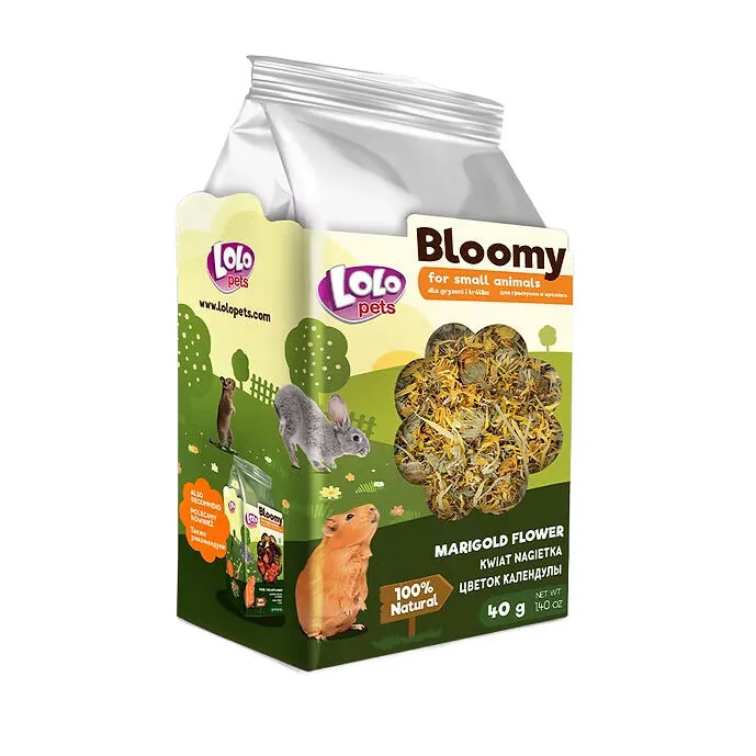 LOLOPets BLOOMY list měsíčku lékařského pro hlodavce, 40 g
