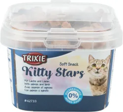 Soft Snack Kitty Stars - hvězdičky losos, jehněčí 140g TRIXIE Soft Snack Kitty Stars - hvězdičky losos, jehněčí 140g TRIXIE