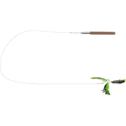 Teleskopický hrací prut s peřím, 120 cm, plast/kov/peří TRIXIE