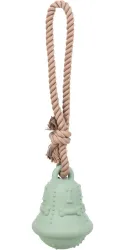 Xmas Bell, vánoční zvonek na laně, ø 12/36 cm, přírodní guma, petrolejová TRIXIE