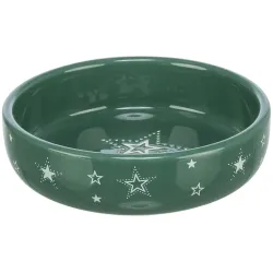 Xmas Bowl, vánoční keramická miska, 0.4 l/ø 15 cm, tmavá zelená TRIXIE