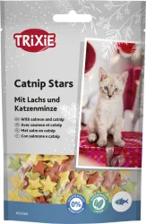 Xmas Catnip Stars, pamlsek losos s catnipem, 50 g TRIXIE