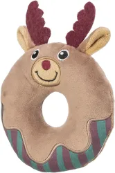 Xmas Moose Donut, vánoční plyšový kroužek-los, 14 cm TRIXIE