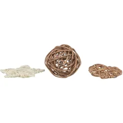 Xmas Rattan, vánoční set 3 ks ratanových hraček, 5 - 6.5 cm TRIXIE