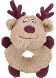 Xmas Reindeer, vánoční plyšový sob - kroužek, 24 cm TRIXIE