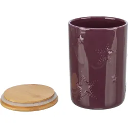 Xmas Snack Jar, vánoční zásobník ø 13 × 19 cm, keramika, bordó TRIXIE