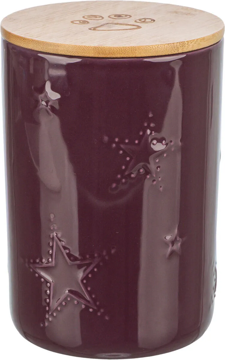 Xmas Snack Jar, vánoční zásobník ø 13 × 19 cm, keramika, bordó TRIXIE