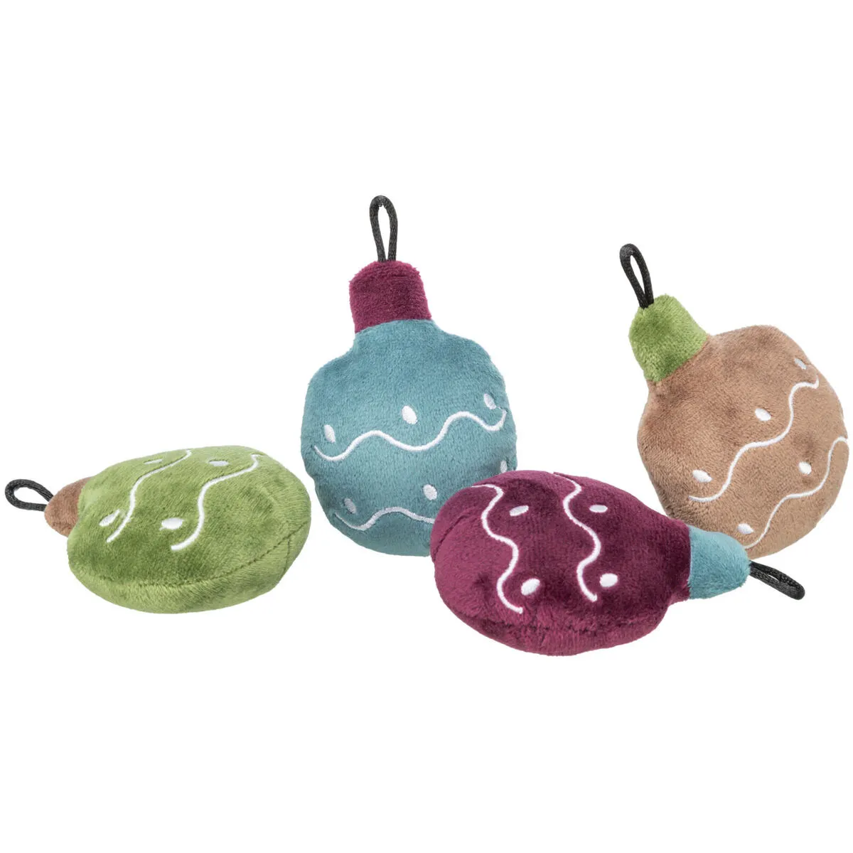 Xmas Tree Ball, vánoční baňka, plyšová hračka s catnipem, 10 cm, různé vzory TRIXIE