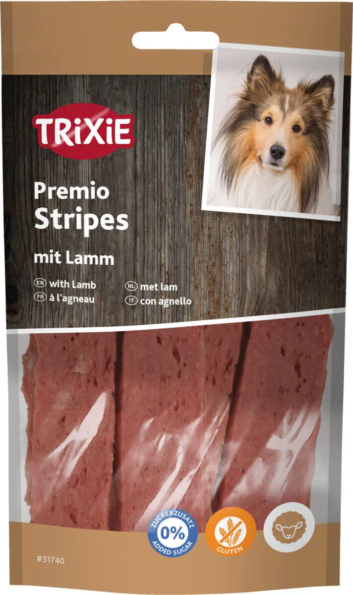 Premio Stripes, pásky s jehněčím masem, 90 g TRIXIE