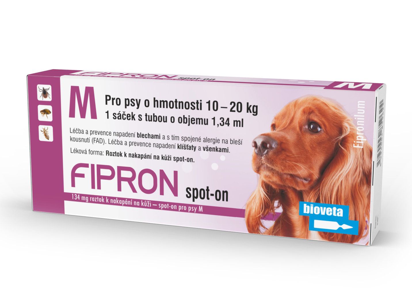 Fipron 134mg Spot-On Dog M sol 1 x 1,34ml BIOVETA
