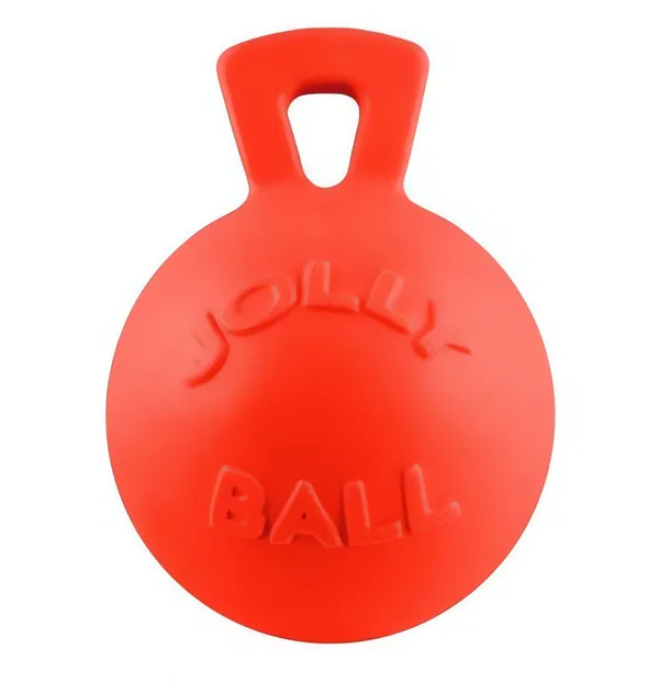 Jolly Ball Tug-n-Toss 20 cm / L - míč s uchem oranžový (s vůní vanilky) Jolly Pets
