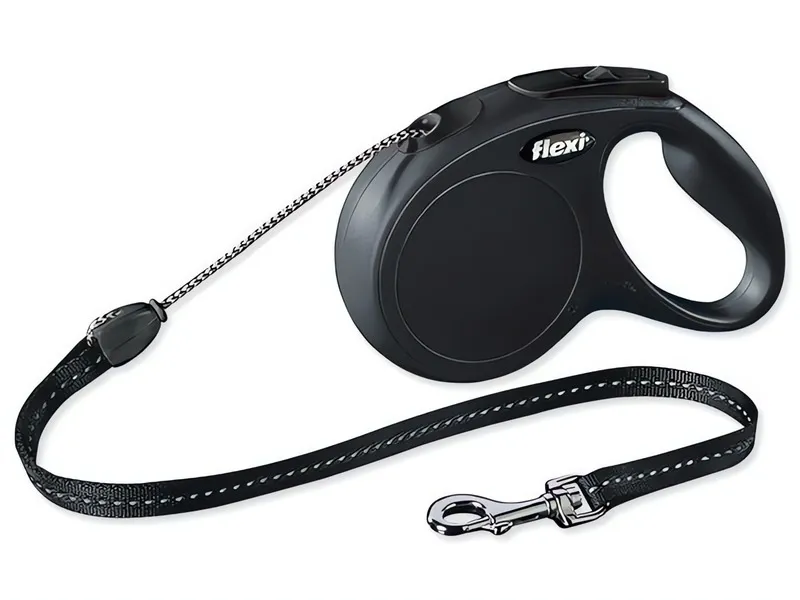 Vodítko FLEXI Classic NEW S lanko 5m/12kg černá