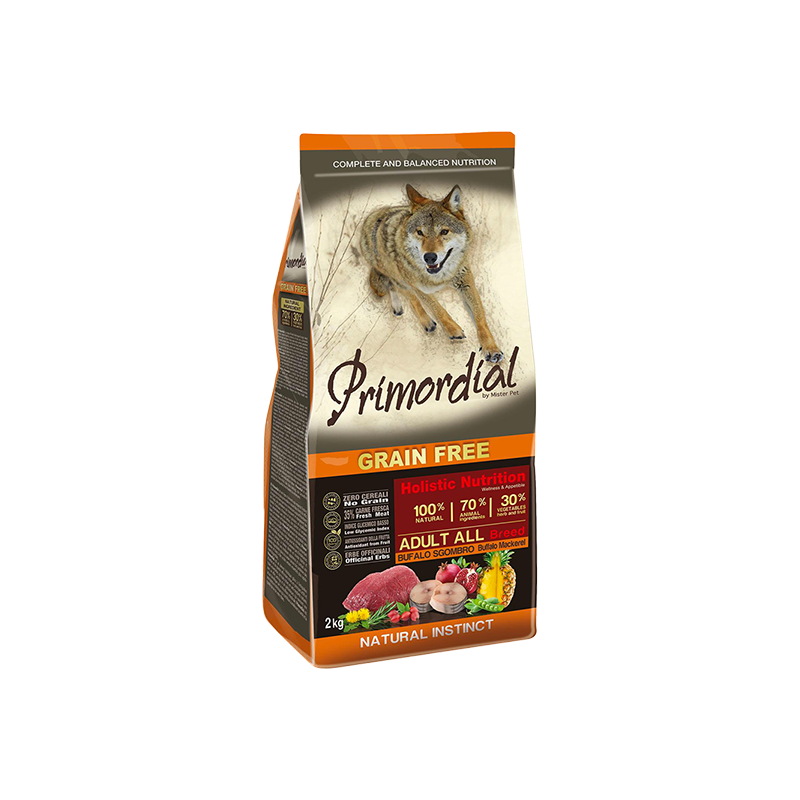 PRIMORDIAL Dog Adult Buffalo & Mackerel 12kg
