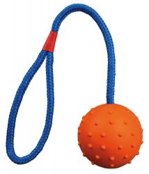 Vrhací míč hrbolatý na šňůře 6cm/30cm