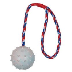 Vrhací míč hrbolatý na šňůře 7cm/30cm