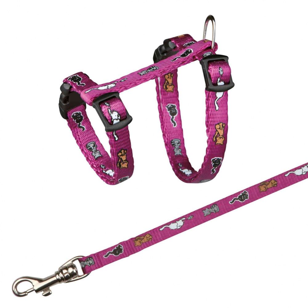 Nylonový postroj pro koťata -motiv 21-34cm/8mm TRIXIE