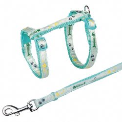 Trixie Postroj s vodítkem na kočku pošitý stužkou 22-36cm/10mm 1,2m