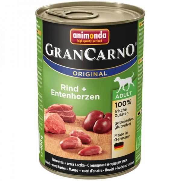 GRANCARNO Adult - hovězí, kachní srdce 400g Animonda