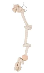 Závěsné bavlněné lano se 3 uzly 60cm/23mm