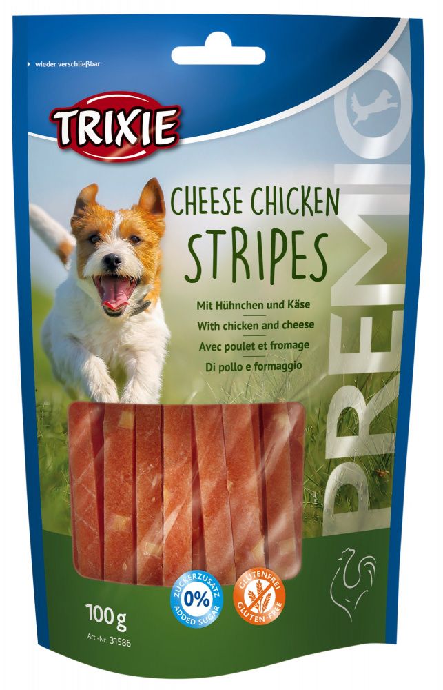 Premio CHICKEN CHEESE STRIPES- kuřecí pásky se sýrem 100g TRIXIE