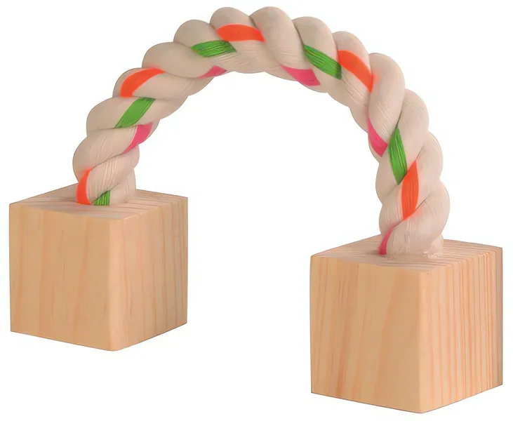 Bavlněný most s dřevěnými kostkami pro hlodavce 20 cm TRIXIE