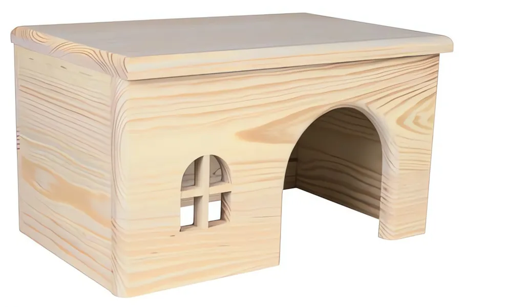 Dřevěný domek s rovnou střechou pro králíky 40 x 20 x 23 cm TRIXIE