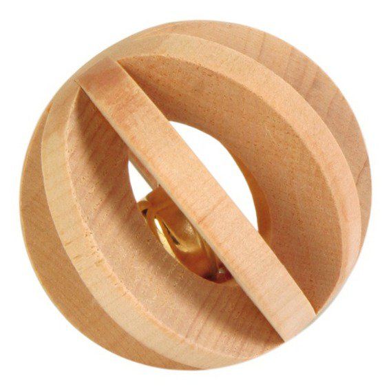 Dřevěný míček s rolničkou, hračka pro morče, králíka 6 cm TRIXIE